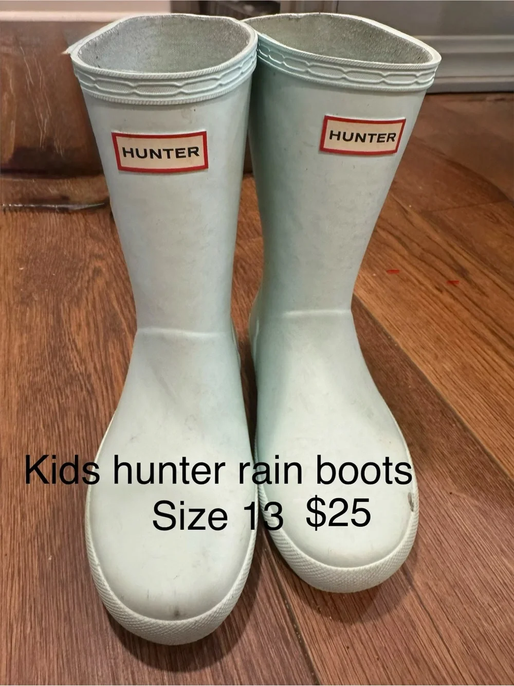 Hunter Kids Mint Blue Rain Boots